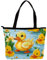 Süße gelbe Enten-Tragetasche, wasserabweisend, große Schultertasche für Shopping, Schule, Arbeit, Uni, Yoga, Reisen, Strand, den täglichen Gebrauch, mit Taschen, Süße gelbe Ente,