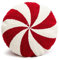 Weihnachtskissen Rot, Weihnachts Zuckerstangen Kissen,Weihnachts-Kissenbezug 45 * 45 cm,Plüschkissen Süßes Weihnachts, Cushion Cover Couch Deko (Rundes Kissen, Durchmesser 38 cm, mit Kern)