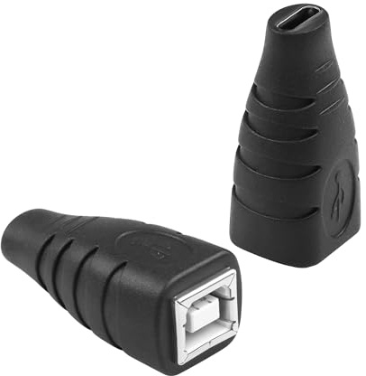 JSADZKJ USB B zu USB C Adapter USB-C Weiblich zu Drucker Weiblich Konverter Daten Sync & Laden Typ C zu USB B 2.0 Drucker Adapter für Drucker Scanner Faxgeräte 2Pcs (Weiblich zu Weiblich)