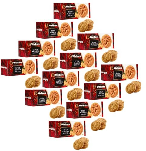 Walkers | Biscotti Scozzesi Zenzero | Frollini Puro Burro e Zenzero - 12 Astucci | Biscotti Inglesi Burro