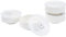 Mosuji 12 oz Set of 4 Oven-Safe Porcelain Ramekins with Lids, Large White Souffle and Creme Brulee Baking Dishes, Ramekin Bowls for Sauce and Dessert