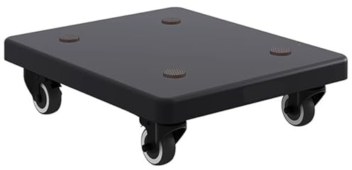 SFKLYU Supporto per Altoparlante da Pavimento, Stabilizzatore, Base, Piedini di Isolamento per Altoparlante, Staffe/Vassoio per Altoparlante, Bloccabili con Ruote Universali,A,25 * 35CM