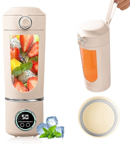 Mini Frullatore Portatile Per Frullati, Frullatore Smoothie, Mixer Portatile, Mini Mixer USB Ricaricabile, 700ml Con 12 Lame In Acciaio Inox, Borraccia Frullatore Portatile, Per Ufficio E La Palestra