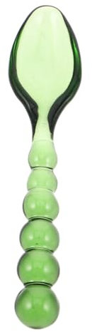 BESPORTBLE Glass Stirring Spoons for Coffee and Tea Green Glass Dessert Spoons Food-Grade Dishwasher Safe for Baking and Cold Drinks 6-Piece Set