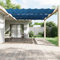 Artículo: toldo vertical azul de 200 x 360 cm, tela Oxford, césped y jardín, vida al aire libre, sombrillas y parasoles al aire libre
