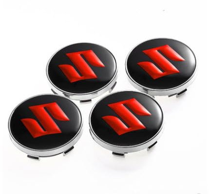 XVBFSC 4 Pièces Cache Moyeux pour Suzuki SX4 S-Cross 2021-2024, Capuchon Enjoliveur Centre Roue Centre de Jante Capuchons Badge Logo Accessoires,C-60mm