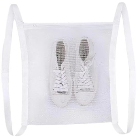 Wbaioluy 15, 8 x 15, 8 Zoll Sneaker -Trocknerbeutel, mit Reißverschluss und elastischen Gurt wiederverwendbares Maschenwaschbeutel, für die meisten Trockner -Maschinen -Tür in Wäscherei -Ma