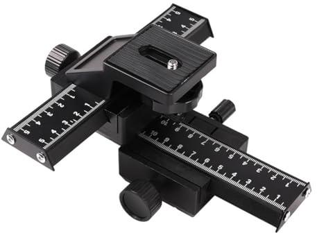 Koolenry 4 Way Macro Focusing Rail Slider 4 Way Macro Focusing Rail Slider for Close-Up Shot of Camera Slider