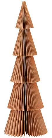 matches21 HOME & HOBBY Weihnachtsdeko Tannenbaum zum Aufstellen Braun - Ø 10 x 30 cm Papier Tischdeko