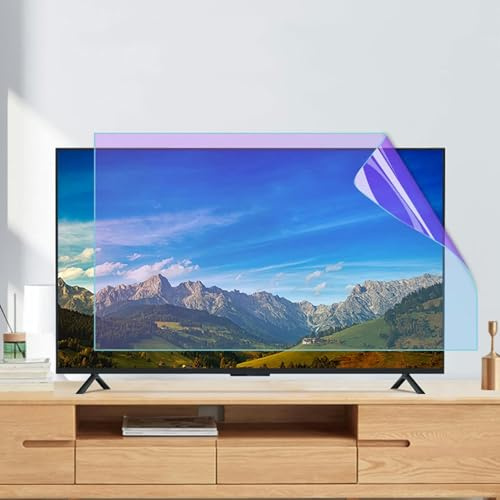 CWCQGH 50-60 Inch TV Screen Protector, Anti-Glare ＆ Anti Blue Light Filter Anti Scratch Protector Film, for Flat Curved TV (60 inch/1327×749mm)