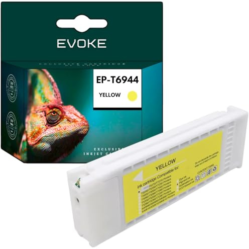 EVOKE T6944 Tinte kompatibel zu Epson SC-T3000 SC-T3200 SC-T3200-PS SC-T3200N SC-T5000 Gelb (Yellow) 7000 Seiten 700 ml