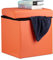Relaxdays 10019043_708 Tabouret, Cuir, Orange, 38 x 38 x 38 cm