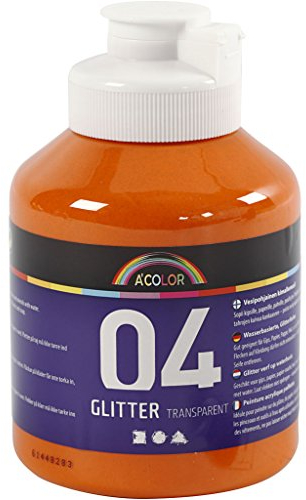 A-color Acrylic Paint, Orange, Orange - Glitter, 500ml