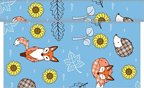 Sovie Home Tischläufer Florian | Linclass® Airlaid Tischläufer 40cm x 4,80m | Tischdecken-Rolle stoffähnlich | Einmal-Tischdecke für Partys und Geburtstage (Blau)