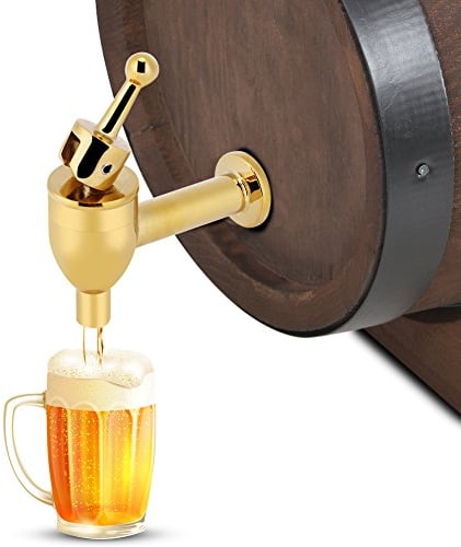 Kupfer Spigot Tap Wasserhahn für Wein Bier Getränke Drink Dispenser(Golden 12mm)