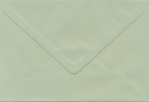 FVLFIL 20 echte Rössler Briefumschläge für Briefe, Einladungen, Festliche Anlässe oder Karten B6 in Vintage-grün/Olive/Eucalyptus/Pastell-grün - 12,5 x 18,5 cm