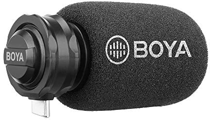 Boya BY-DM100 Plug & Play Micrófono de Condensador cardioide estéreo Digital con Conector USB Tipo C enchufable para Dispositivos Android (BYDM100)