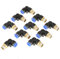 FTVOGUE 10pcs G1/4 Connecteurs rapides pneumatiques, Adaptateurs coudés pneumatiques Raccords rapides pour air 0-0.9Mpa