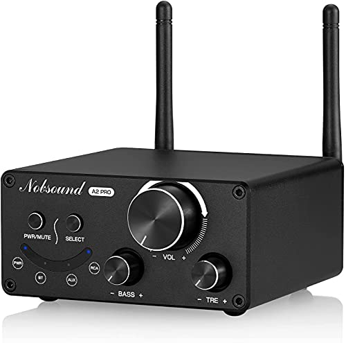 Nobsound A2 PRO HiFi Bluetooth 5.0 Verstärker Digital Amplifier Desktop Audioempfänger Bass Amp mit Doppelantenne, große Reichweite, 130 W × 2 APTX-HD