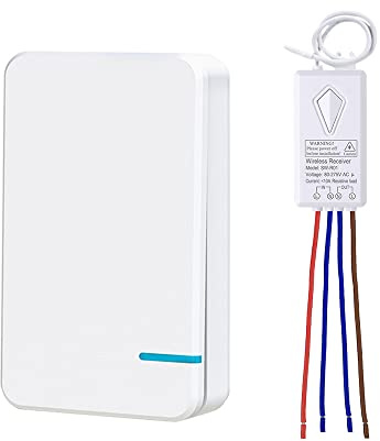 Thinkbee Wireless Light Switch Kit, 1969ft Max Remote Control, Waterproof