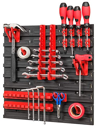 PAFEN Lagersystem 386x390mm Stapelboxen Wandregal Sichtlagerkästen Schüttenregal 20 Werkzeughalter