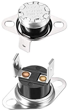 KSD301 Thermostat 50 ° C 10A Normalement Ouvert N.0 Ajuster Interrupteur De Contrôle De Limite De Disque Snap Thermostat À Micro-ondes Interrupteur Thermique 2 pcs