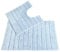 Allure Ribbed Design 2 Piece Bath and Pedestal Toilet Mat Set, 100% Cotton (Baby Blue)