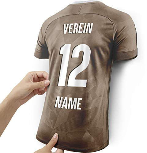 Elbeffekt Trikotlampe für St. Pauli Fans aus Holz - personalisierbares Geschenk - schenke dein individuellen St. Pauli Fanartikel aus Echtholz