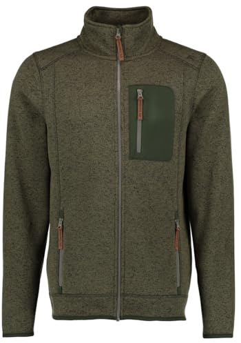 OS Trachten Orbis Herren Fleecejacke Strickfleecejacke Freizeitjacke mit Stehkragen hochgeschlossen Nucku