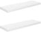 vidaXL 2X Wandregal Schwebend Hängeregal Wandboard Bücherregal Regalbrett Schweberegal CD DVD Regal Dekoregal Hochglanz-Weiß 80x23,5x3,8cm MDF
