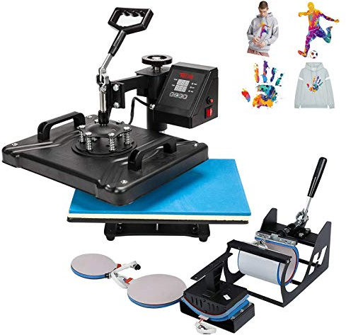 RANRANHOME Prensa De Calor Máquina De Prensado De Calor Digital Dual, Camiseta De Sublimación Transferencia De Impresora Prensado De 30 X 38Cm, Sombrero/Placa/Gorra/Camiseta Bricolaje Prensa De Calor