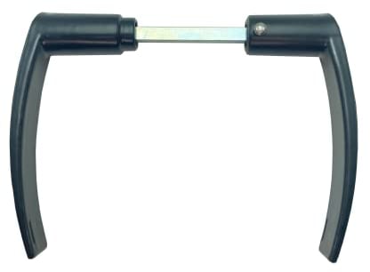 Béquille Double Dac en Aluminium, 1 Portée, Fixation Goupille, 7mm x 110mm, Époxy Noire