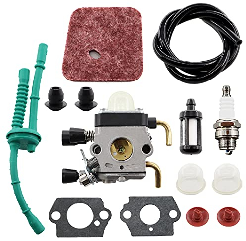 MCHNIC Carburetor with Gasket Air Filter Fuel Line Kit for STIHL FS55 FS38 FS45 FS46 KM55 FS80 FS85 Grass Trimmer