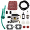 MCHNIC Carburatore con guarnizione, filtro benzina, candela di accensione per C1Q-S97 STIHL FS55 FS38 FS45 FS46 KM55 HL45 FS55C FS55R FS55RC FS45L FS45C FS46C tagliabordi aria