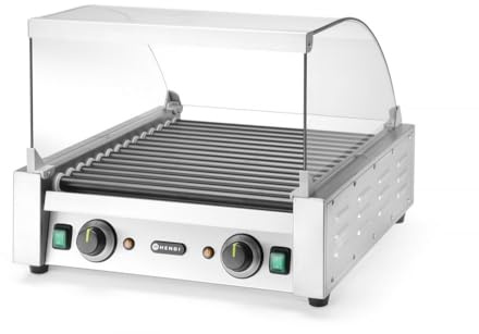 HENDI Glasabdeckung, für HENDI Rollengrill - 7 Rollen 268506, 470x325x(H)240mm