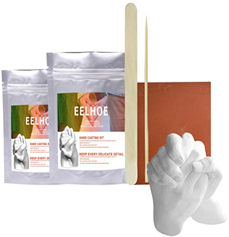 Hand-Fuß-Abdruck-Form-Pulver, Hand Casting Kit 3D für Baby, Fuß Form DIY Kits für Erwachsene Paare, Gips Casting Kit