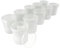 10 cubos con tapa de 16 litros, transparentes, aptos para alimentos, herméticos y estables, vacíos con asa y cierre, aptos para alimentos, productos químicos de pared, adhesivos en polvo de lavado