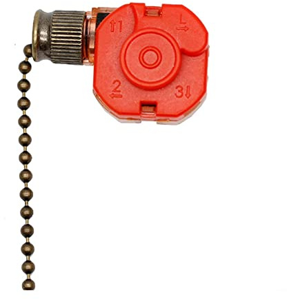 Interruttore for ventilatore a soffitto 3 velocità Interruttore a catena a trazione for ventilatore a 4 fili Interruttore di controllo della velocità di ricambio Interruttore for lampadario ( Color :