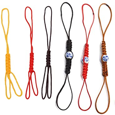 NentMent 6 Pack Teapot Lid Hanging Tether Rope Non Falling Hand-Woven Teapots Top Cover Cord Fob for Cast Iron Teapot Kyusu Teapot Glass Teapot Porcelain Tea Pot Zisha Clay Teapot Gongfu Tea Set