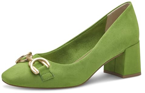 MARCO TOZZI Damen Pumps mit Blockabsatz Vegan, Grün (Apple), 38 EU