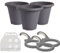 Clever Pots Flower, Charcoal, One Size (20cm Pots)