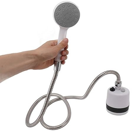 Tonysa Ducha Portátil para Acampar, Ducha Eléctrica de Mano, Ducha Multifuncional con Batería Extraíble para Mascotas, Lavado de Autos, Riego de Jardines