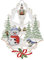 Fensterbild Schneemannwanderung farbig 20 x 28 cm aus Plauener Spitze Fensterdeko Fensterschmuck Bilder Handarbeit Deko Fenster