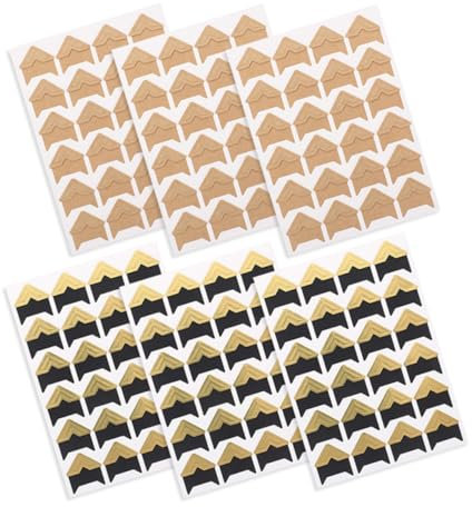 NUOBESTY 6blätter Selbstklebende Fotoecken Und Kraftpapier Hochwertiger Eckenschutz Für Alben Scrapbooking Und Kreative Projekte Für Langlebige DIY-kunstwerke Und Perfekten Halt