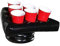 VICASKY 1Stk Wasserpong Aufblasbares Bier Pong Rack Tischtennisbälle Pongball-Hut Hutablage aufblasen Hutablage für Halloween-Spiele Luft pusten Tablett dreieckiger Hut
