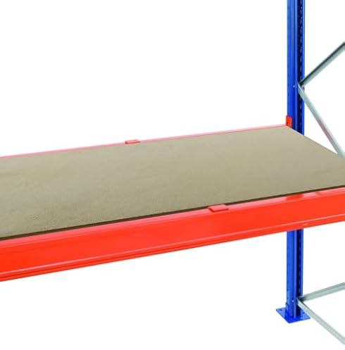 qpool24 Spanplatten-Ebene für Palettenregal, für Holmtiefe 50 mm, 800 x 1350 x 38 mm (HxBxT), versenkt, inkl. Tiefenauflagen