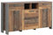 RASANTI Sideboard 3-türig, 2 Schubladen Clif Old Wood Vintage/Betonoptik Dunkelgrau