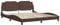 vidaXL Double Bed Frame with Colorful LED Lights - Faux Leather Upholstrely Base in Brown - Modern 160x200 cm Size