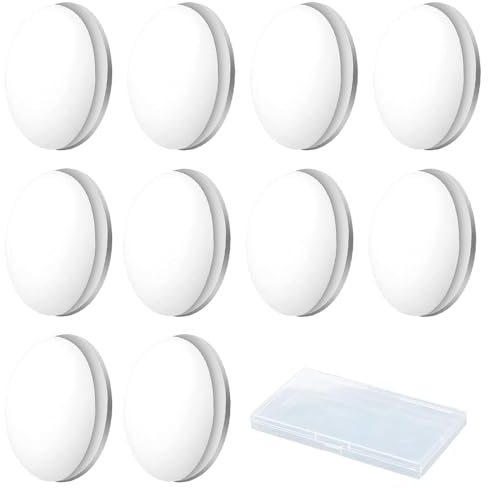 Palwin 10 Paia Pesi per Tenda da Doccia, Pesi Magnetici per Tende, Peso per Tende Rotonda per Doccia Finestra Tenda Tovaglie Impermeabile per Tende, Tovaglie, Bandierine (Bianco)