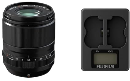 Fujinon XF23mmF1.4 R LM WR Noir & Digital Double Chargeur BC-W235